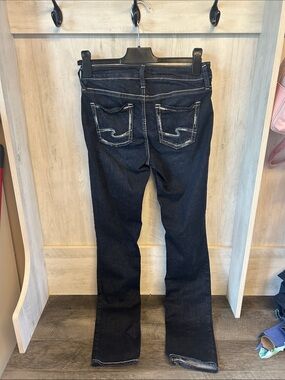 Silver Jeans Dark Indigo Bootcut Jeans with Contrast Stitching